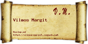 Vilmos Margit névjegykártya